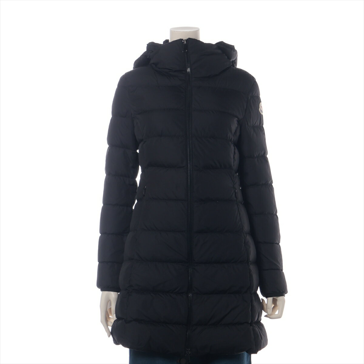 【中古】モンクレール GIE 21年 ナイロン ダウンコート 2 レディース ブラック G20931C00055フード取り..