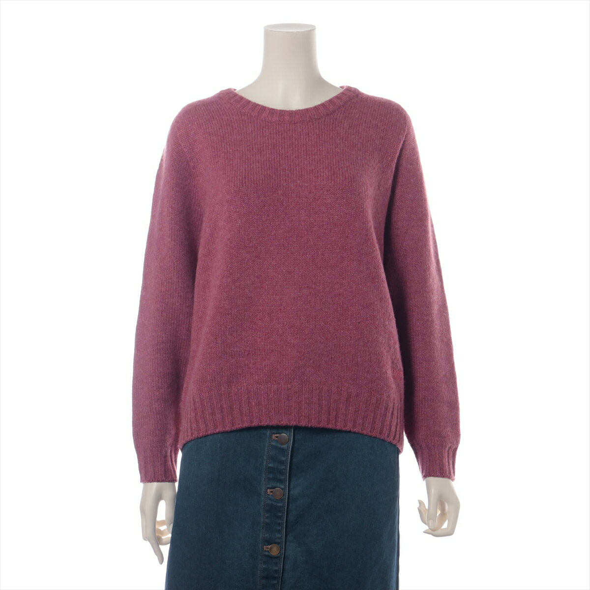 楽天ALLU 楽天市場店【中古】セリーヌ トリオンフ エディ期 カシミヤ ニット XS レディース ピンク 2A78E384D ブランドタグシミ有