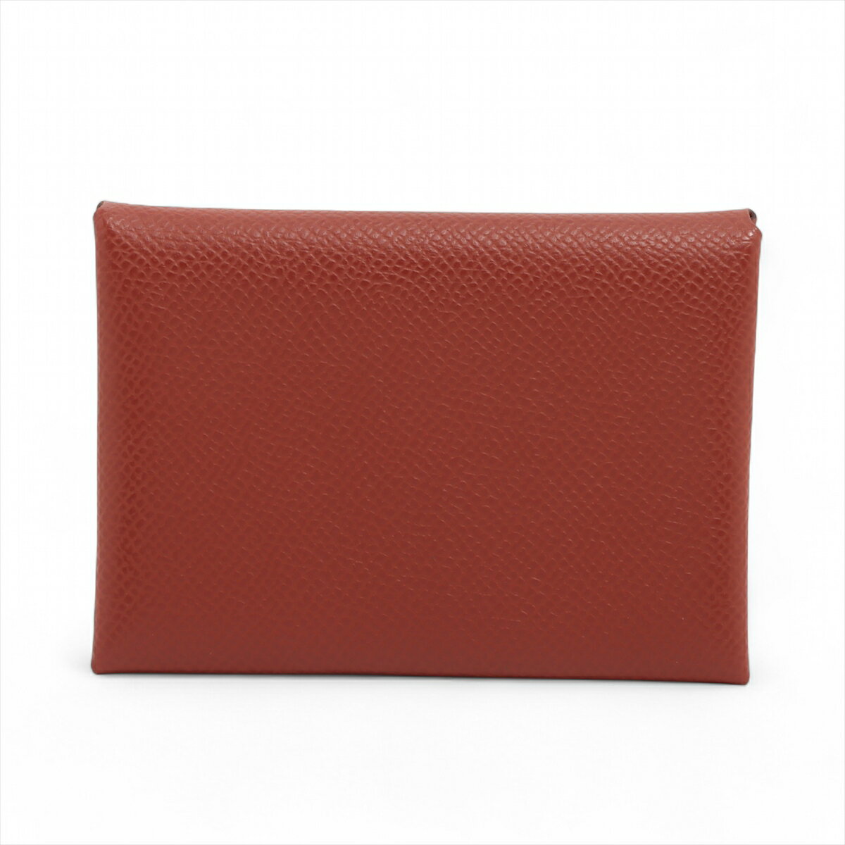HERMES - 【中古】エルメス カルヴィ デュオ ヴォーエプソン コインケース ブリック シルバー金具 U:2022年