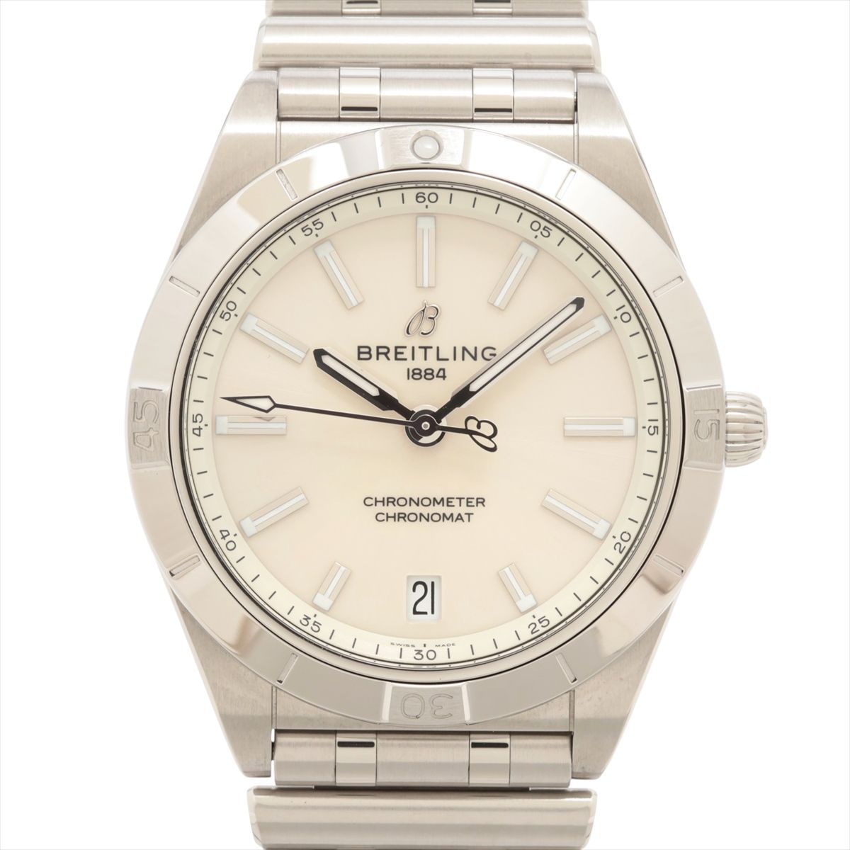 BREITLING - 【中古】ブライトリング クロノマット オートマチック 36 A10380101A3A1 SS SS AT シルバー文字盤 あまりごま1