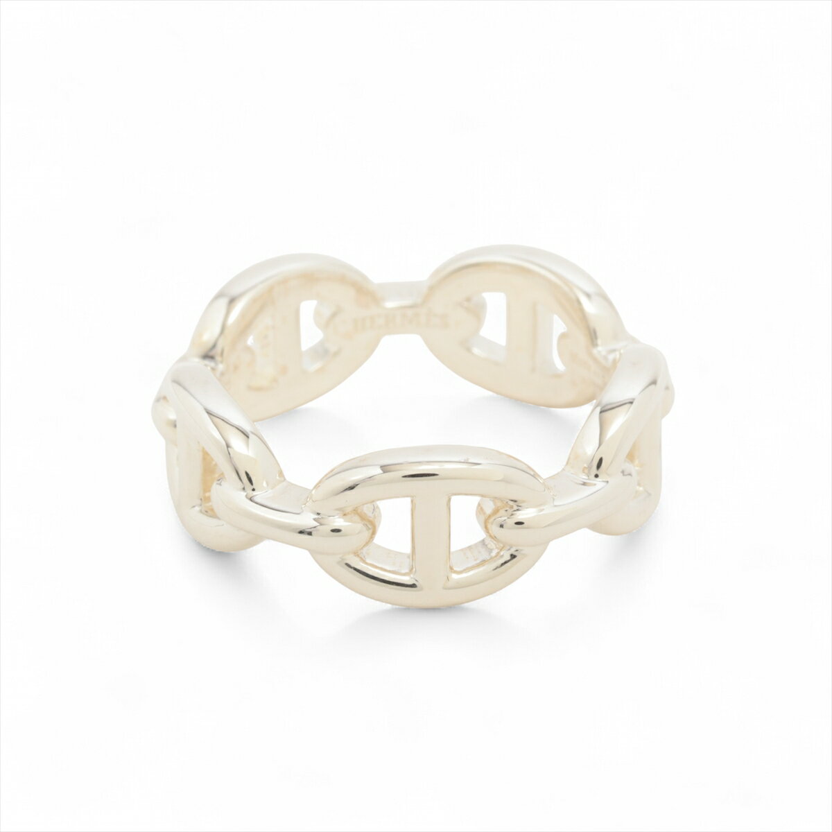 商品番号 A4128680 カテゴリ リング ブランド エルメス 商品ランク AB サイズ 表記サイズ：54 号数：13 付属品 箱 カラー シルバー 素材 925 モデル シェーヌダンクル アンシェネ 備考 キズ、スレ、くすみ、汚れなどが...