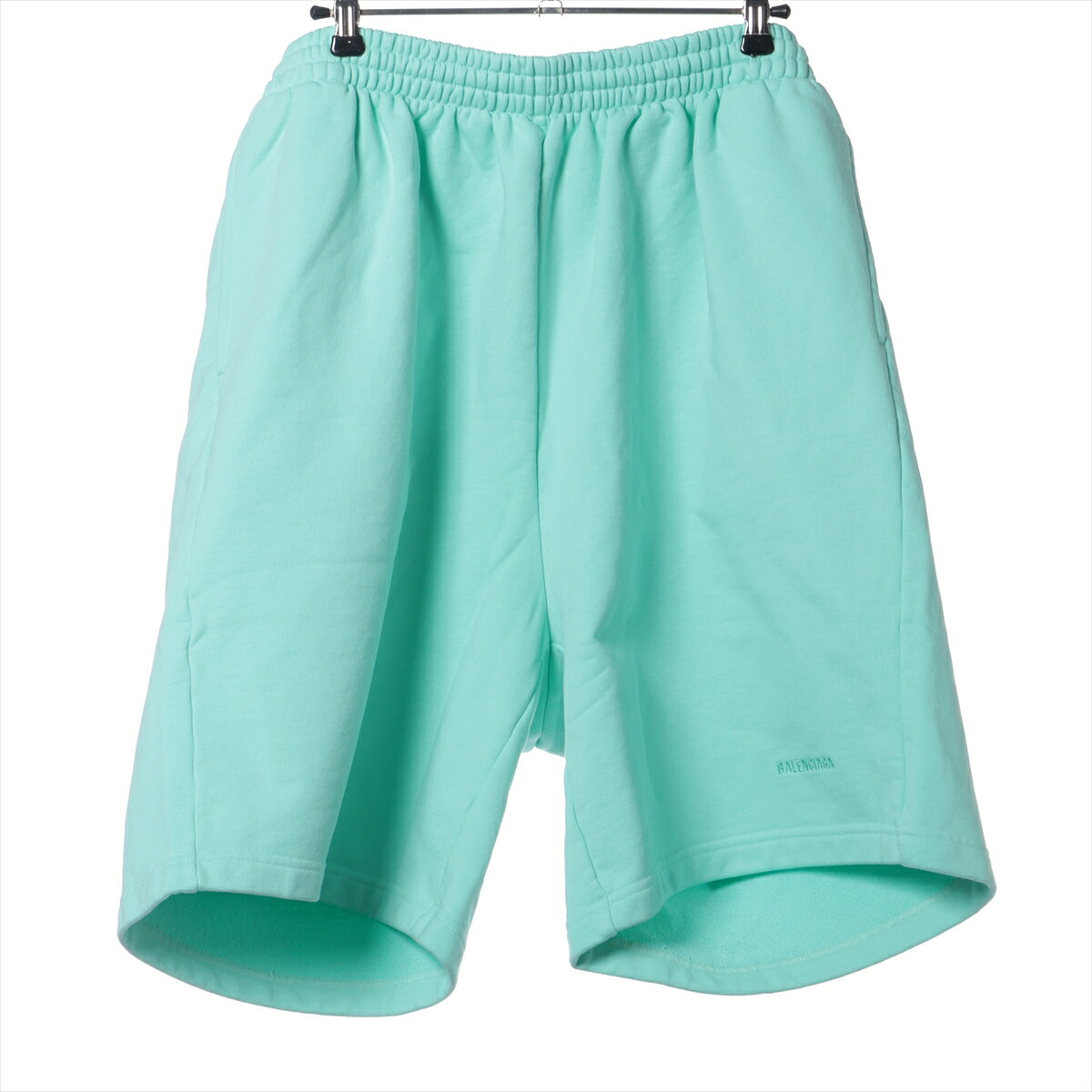 v*e様 balenciagaハーフパンツ 高級感あふれる BALENCIAGA ハーフパンツ サッカー ロゴ プリント