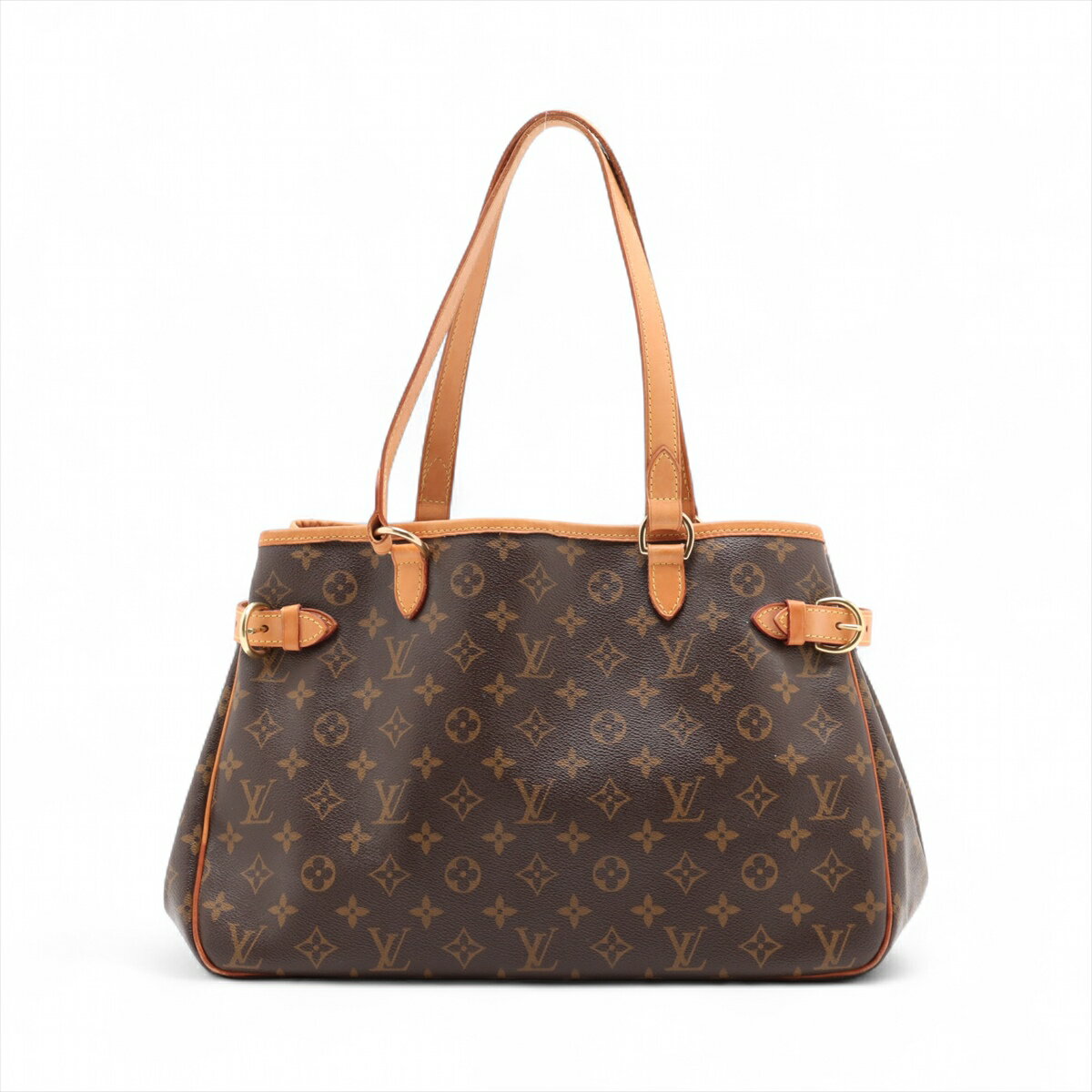 【中古】ヴィトン モノグラム バティニョールオリゾンタル M51154 ブラウン