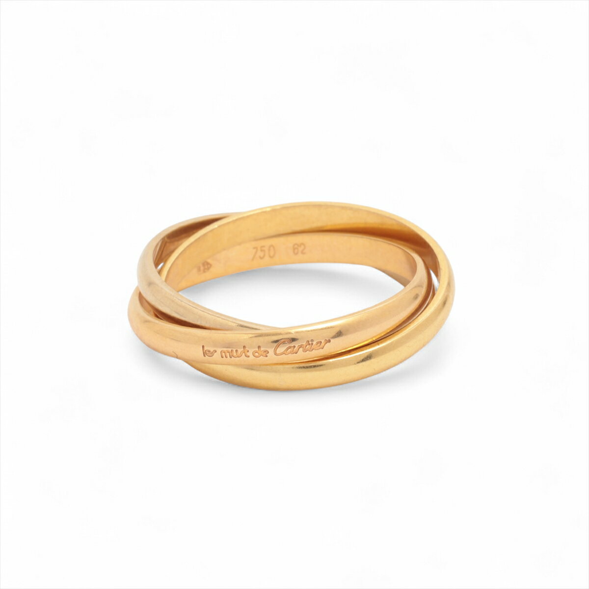 【中古】カルティエ トリニティ リング 750(YG×PG×WG) 7.5g 62