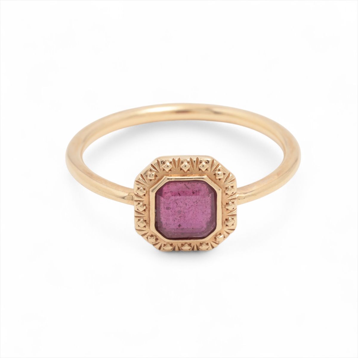 1円 ダイヤ ルビー リング K18/750 YG 7.4g ルビー 0.2ct ダイヤ 0.88