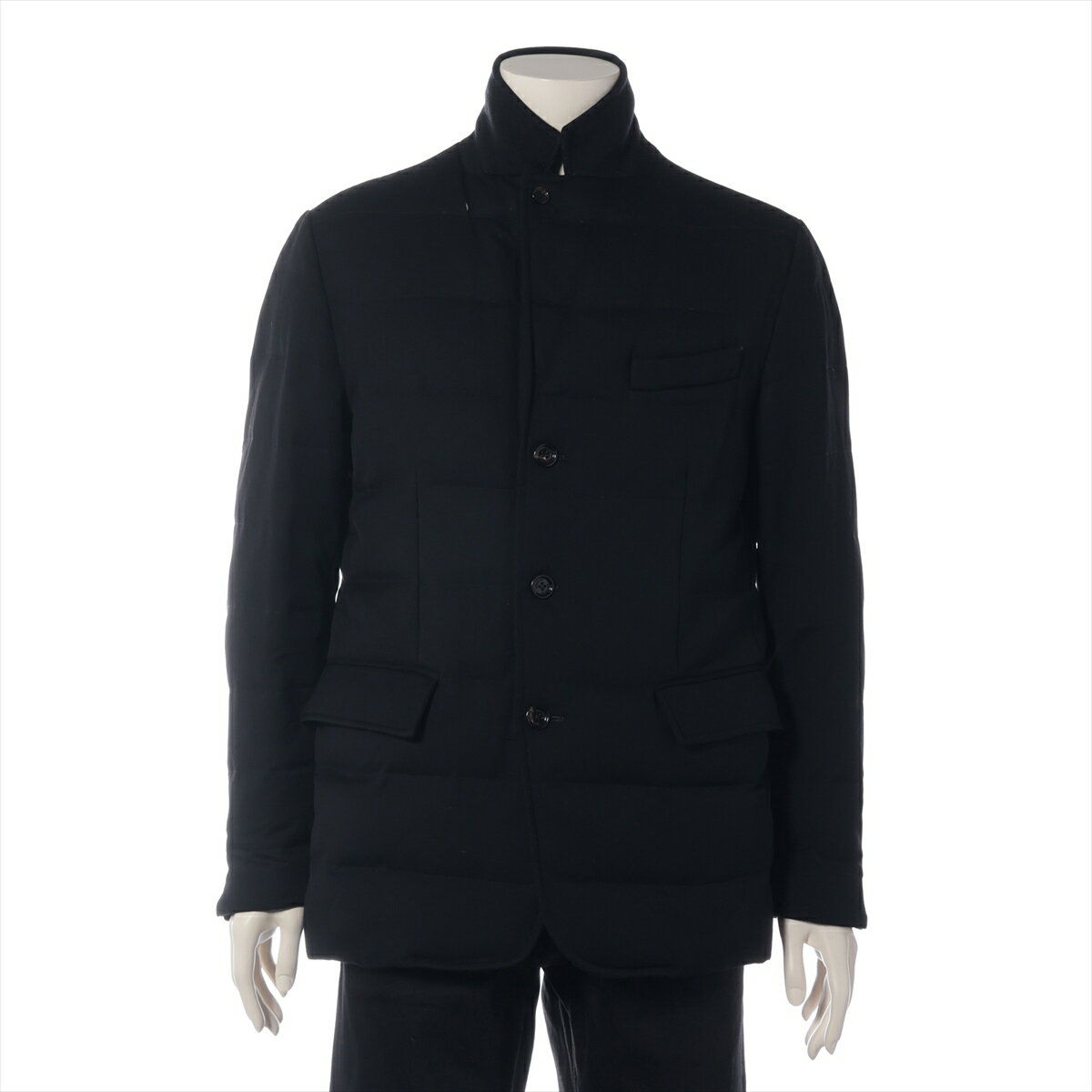 【中古】モンクレール RODIN 14年 ウール ダウンジャケット 3 メンズ ブラック 42091 ...