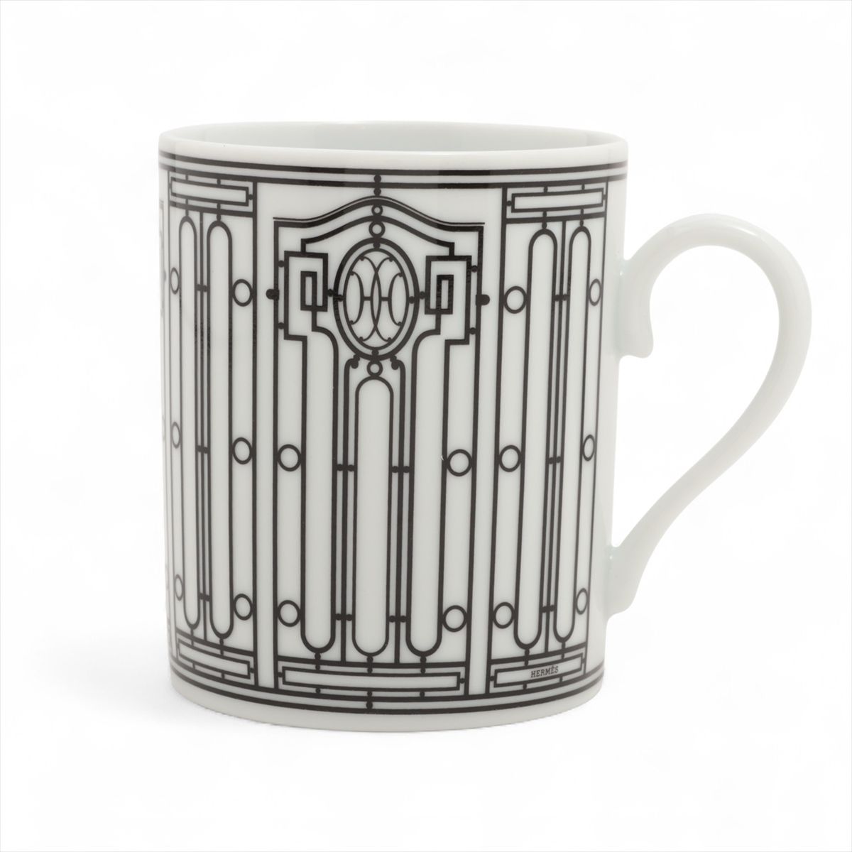 【中古】エルメス HデコNo1 マグカップ 陶器 ホワイト 底印「さくらんぼ」