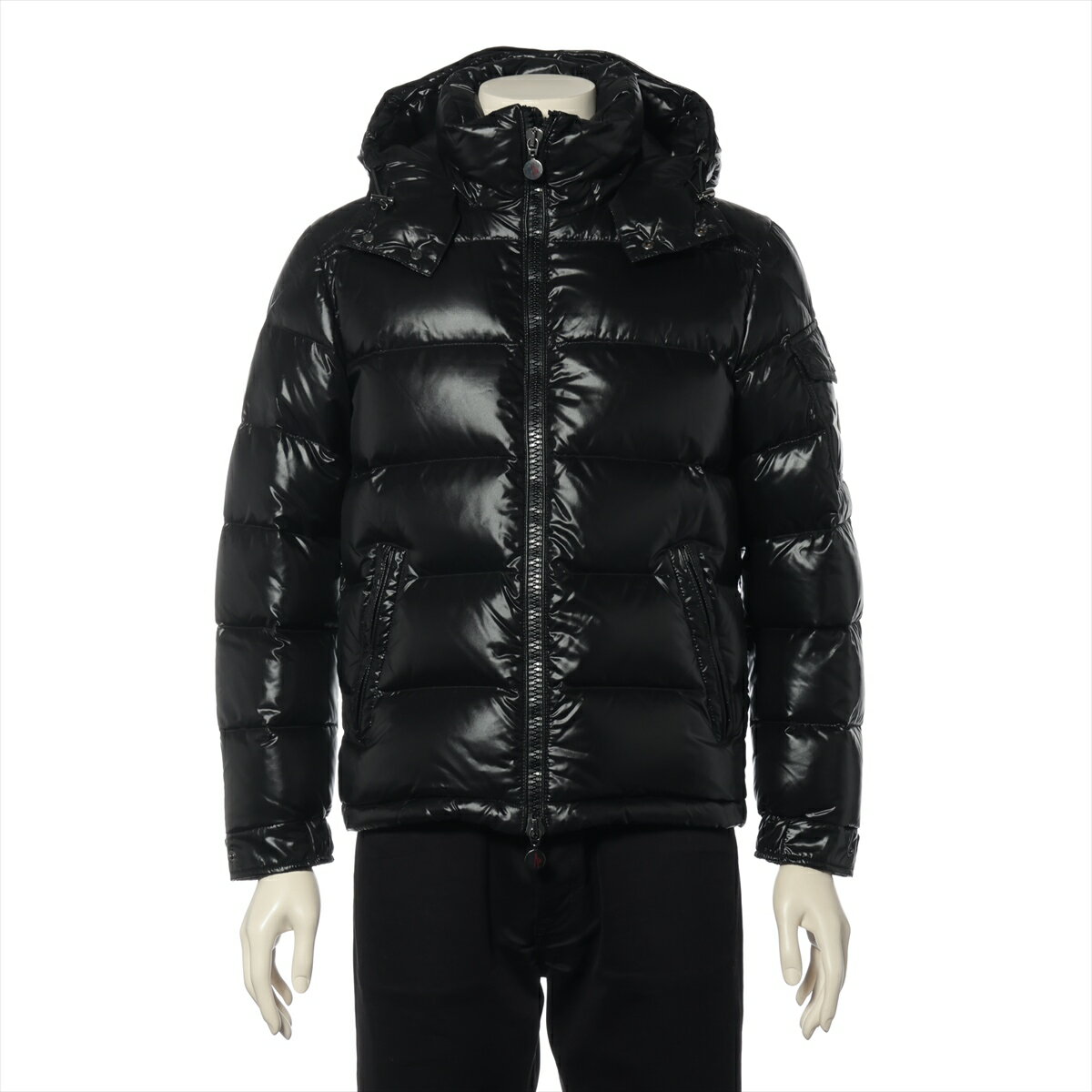 【新品同様】MONCLER MAYA サイズ:1 色:ブラック ブラック Moncler Mayaショートダウンジャケット : ショートダウン