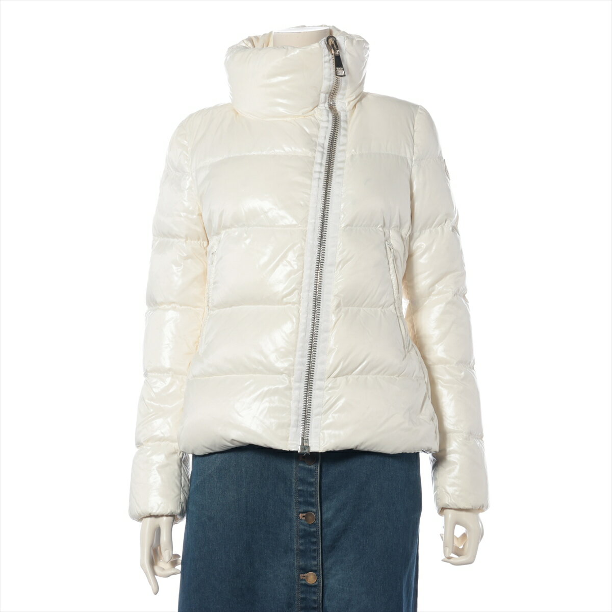 【中古】モンクレール ILAY 14年 ナイロン ダウンジャケット 0 レディース ホワイト