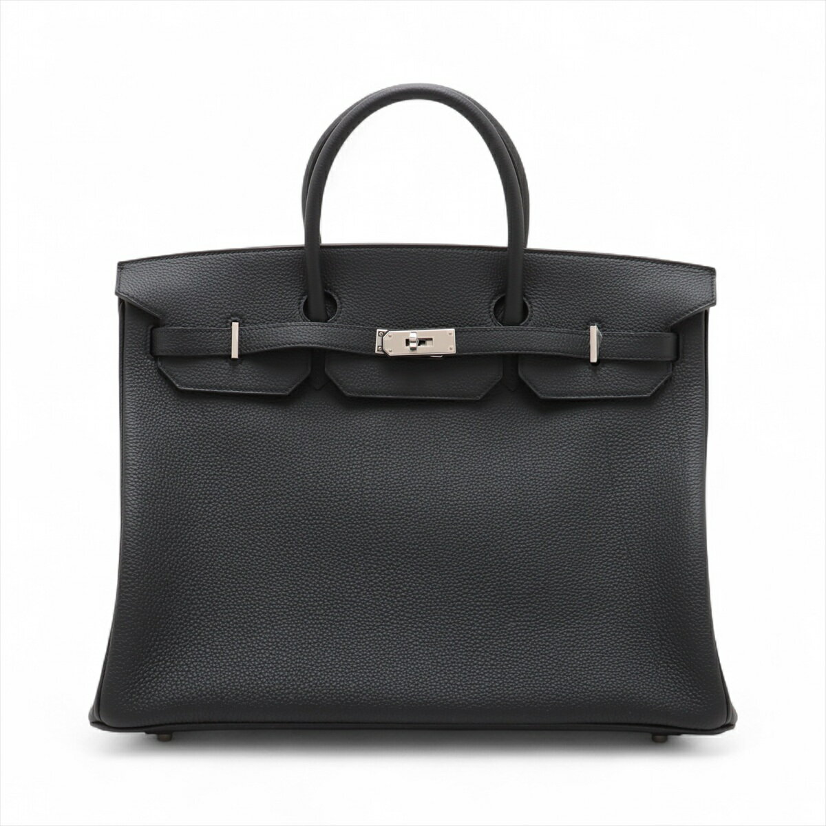 【中古】エルメス バーキン40 ルトゥルネ トゴ ブラック シルバー金具 K:2025年