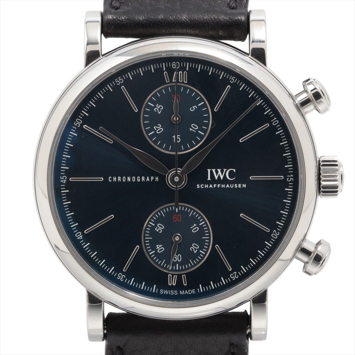 乐天商城 - 【中古】IWC ポートフィノ クロノグラフ 39 ローレウス スポーツ フォー グッド IW391408 SS SS×革 AT ブルー文字盤