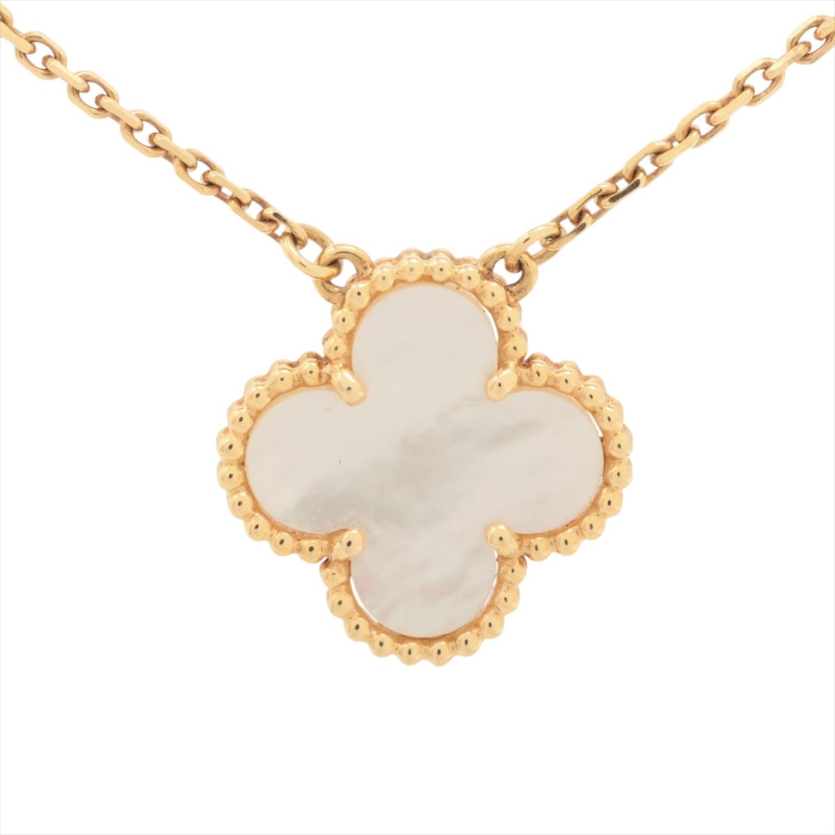 【中古】ヴァンクリーフ&アーペル ヴィンテージアルハンブラ シェル ネックレス 75...