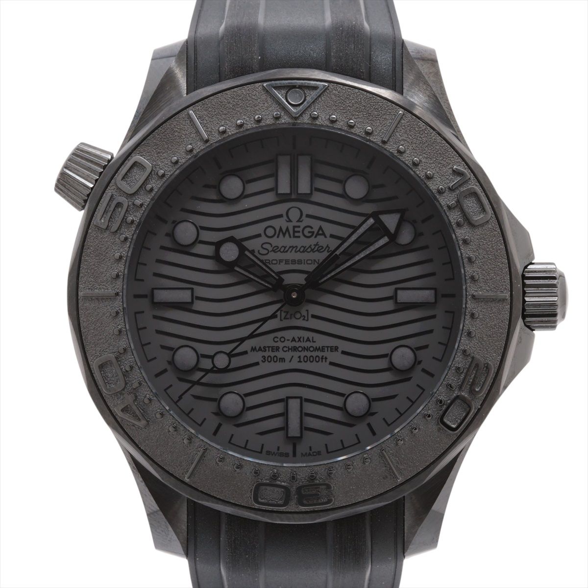 【中古】オメガ シーマスター プロフェッショナル ダイバー 300M コーアクシャル マスタークロノメーター 210.92.44.20.01.003 CE CE×ラバー AT ブラック文字盤 ブラック ブラッ﻿ク