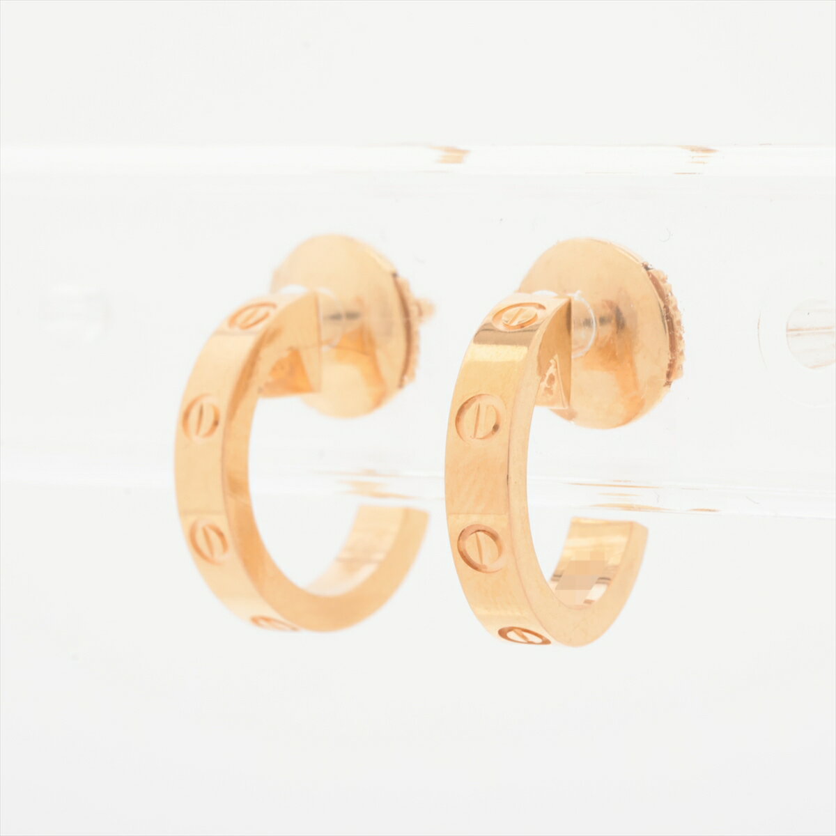 【中古】カルティエ ミニラブ ピアス 750(PG) 3.6g