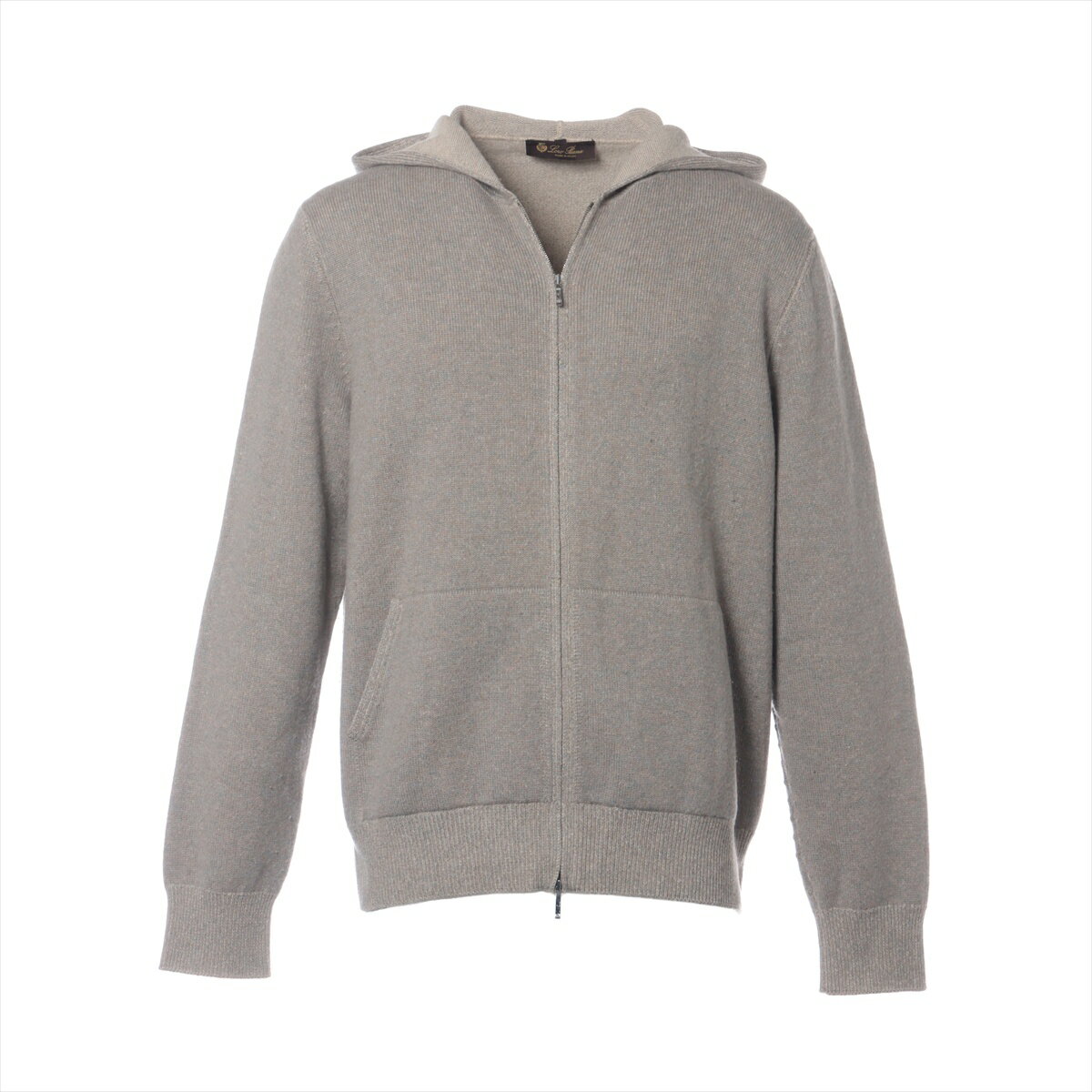 【中古】ロロピアーナ カシミヤ パーカー 52 メンズ グレー FAD2311 毛玉あり