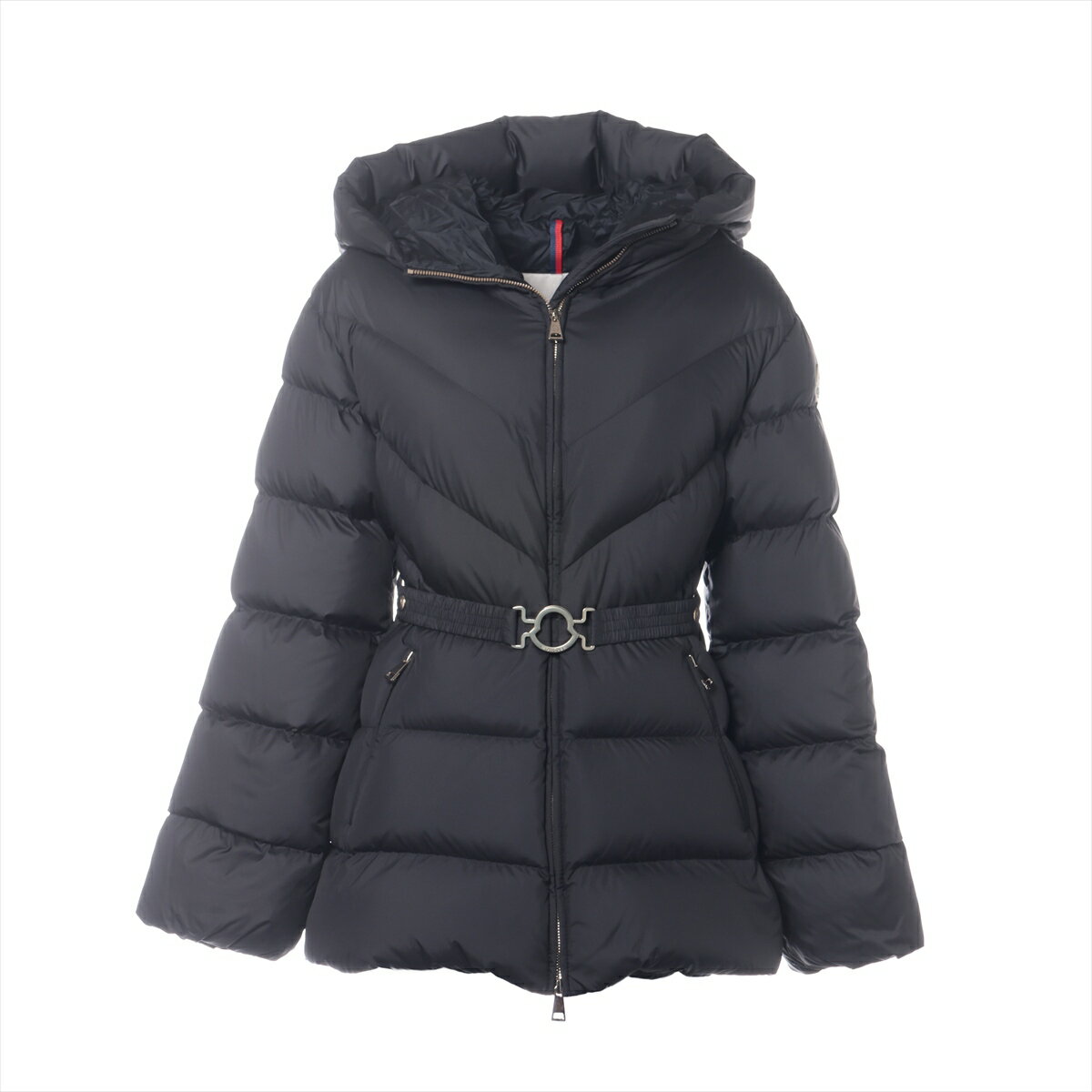 【中古】モンクレール 24年 ポリエステル ダウンジャケット 1 レディース ブラック BROSSE J20931A00104 ベルト付の商品画像