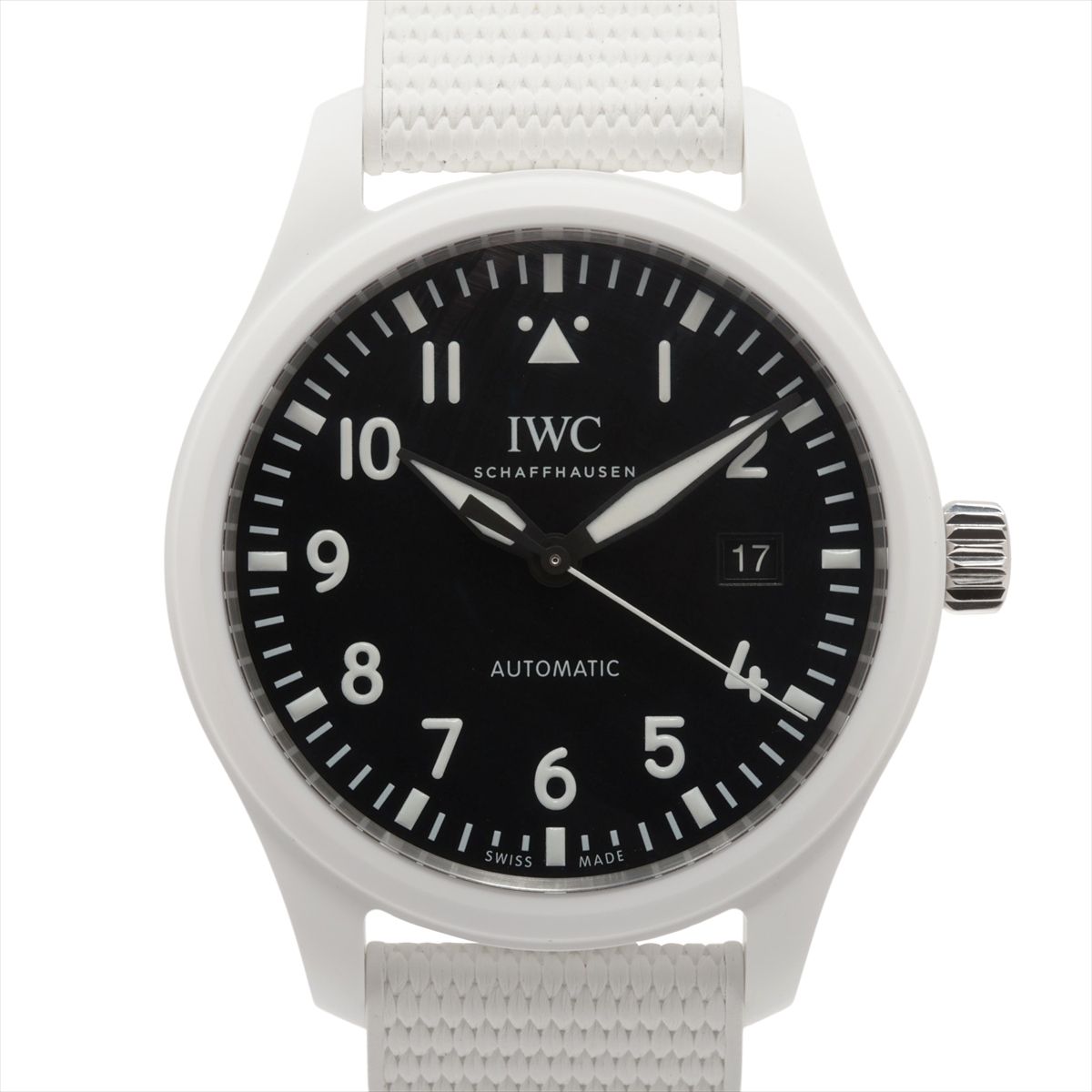 【中古】IWC パイロットウォッチ オートマティック41 トップガン レイク タホ IW328104 CE CE×ラバー AT ブラック文字盤 IW328104
