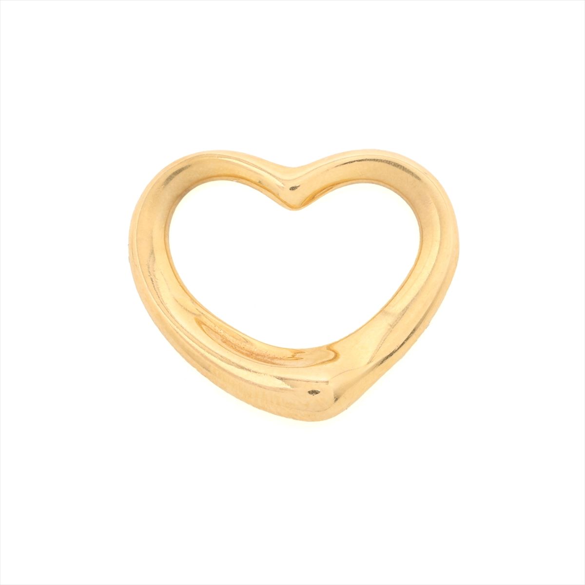 【中古】ティファニー オープンハート ネックレストップ 750(YG) 4.8g