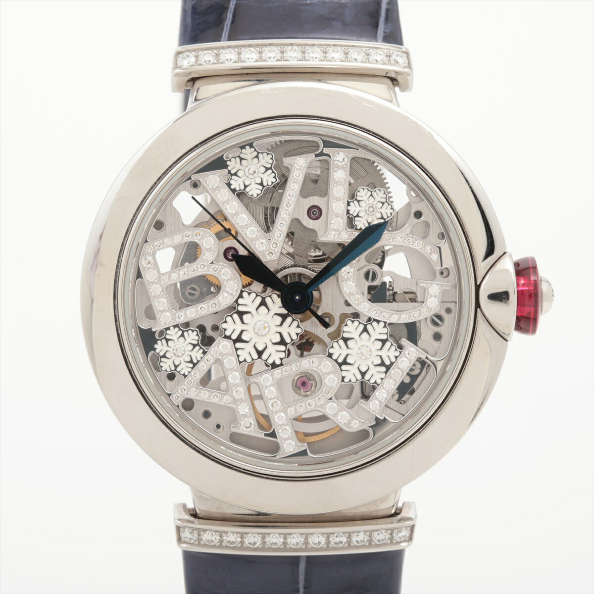 【中古】ブルガリ ルチュア LU33S SS SS×革 AT スケルトン文字盤(2.0)