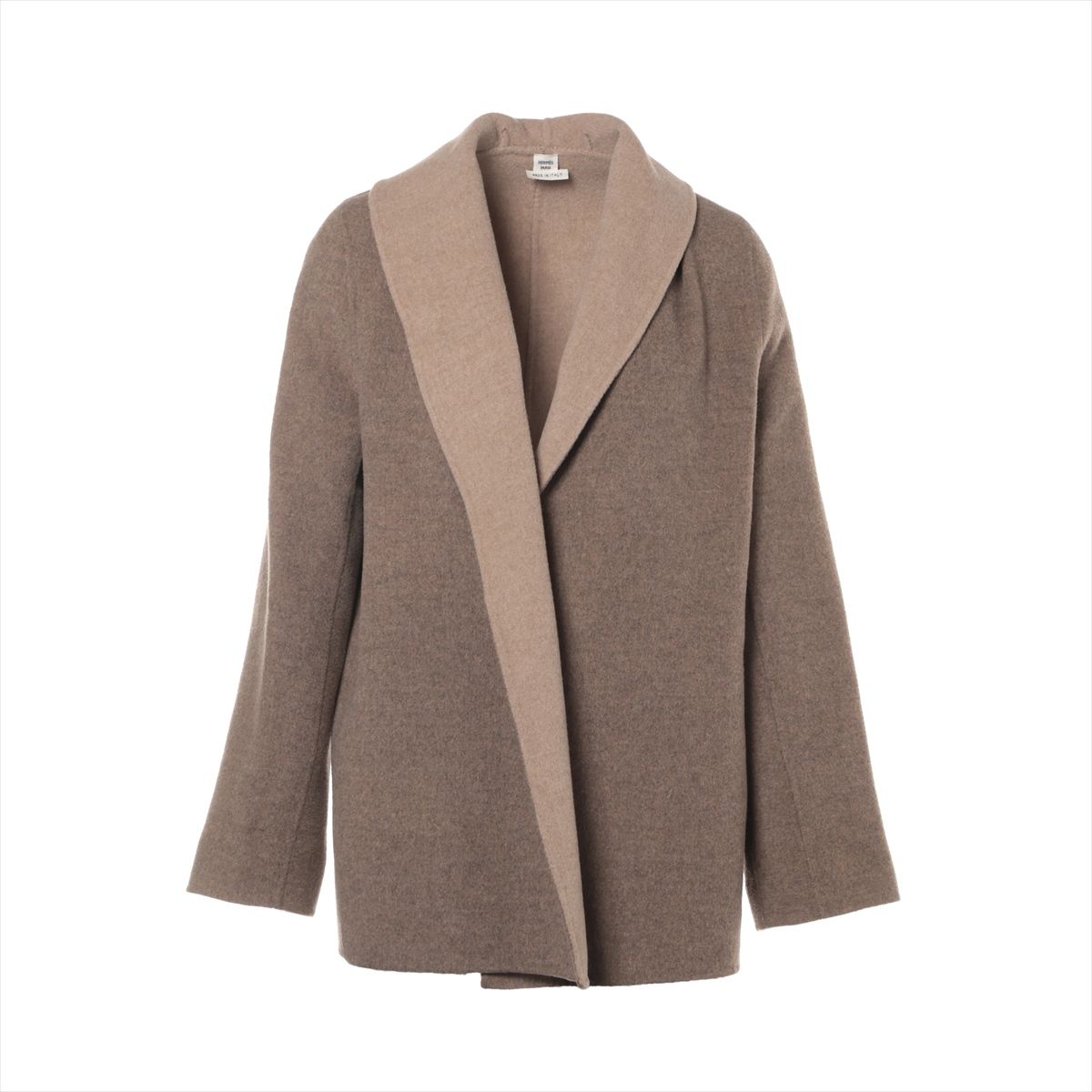 乐天商城 - 【中古】エルメス 20AW カシミヤ ショートコート 34 レディース ブラウン 06-7700