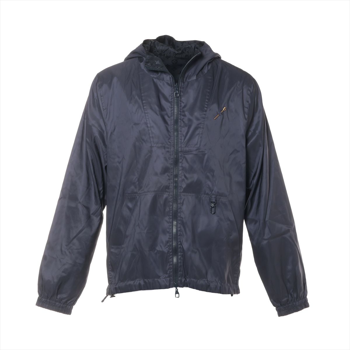 Nylon Jackets - 【中古】ヴィトン ステープルズエディション 21SS ナイロン ナイロンジャケット 46 メンズ ネイビー RM211Q モノグラム リバーシブル