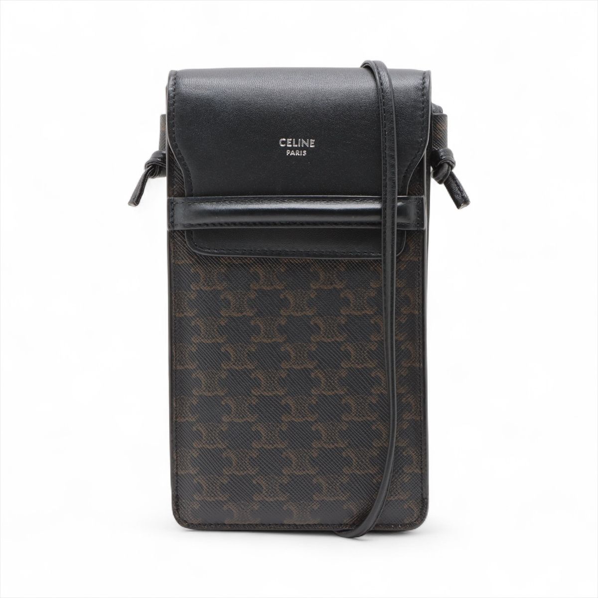 商品番号 A4233991 カテゴリ ショルダーバッグ ブランド セリーヌ 商品ランク AB サイズ W約10 x H約18 x D約2 ショルダー高さ：約68.5 付属品 なし カラー ブラック 素材 PVC モデル フォンポーチ 備考 ...