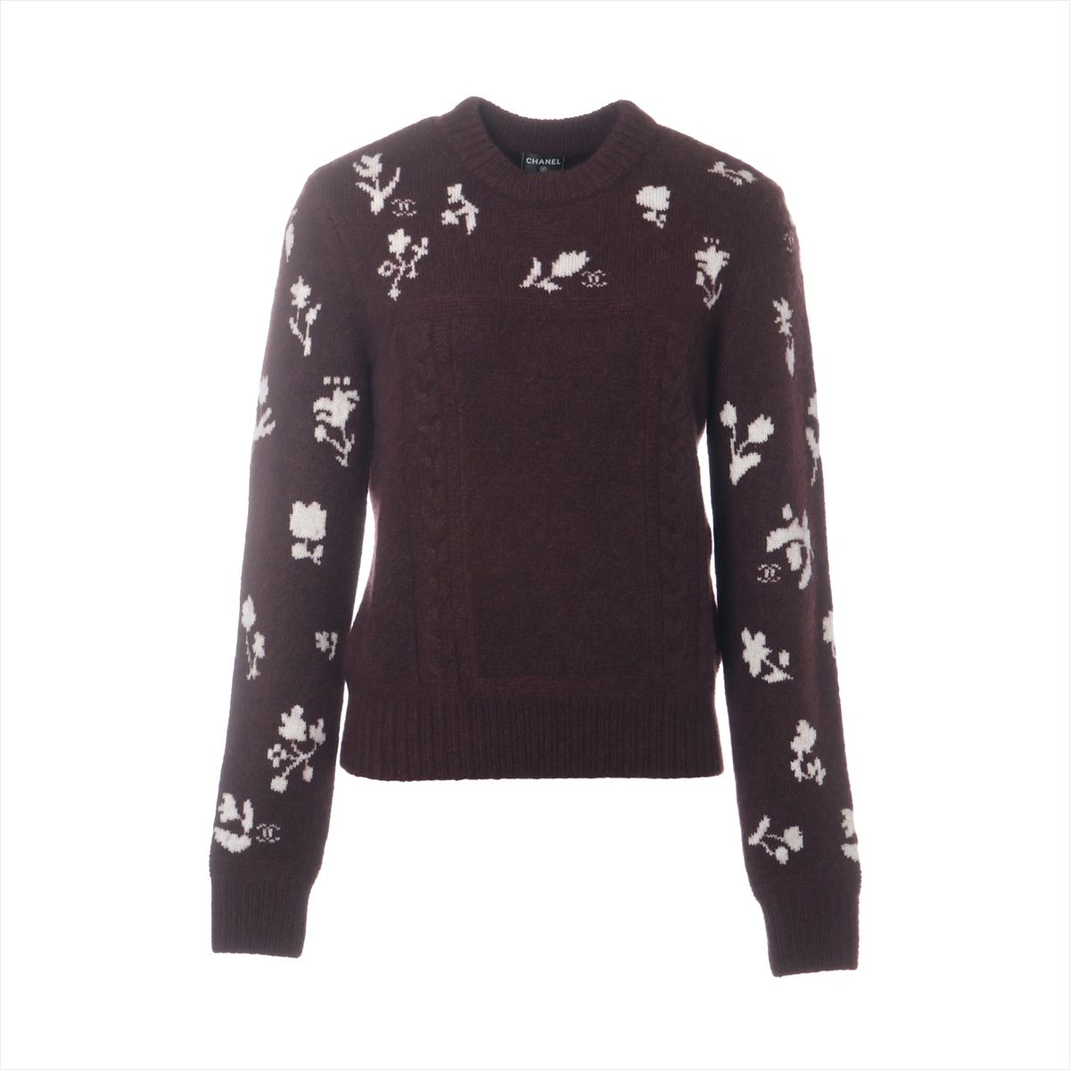 乐天商城 - 【中古】シャネル ココマーク 24年 カシミヤ×シルク ニット 38 レディース パープル P77805K11227 保存袋付き