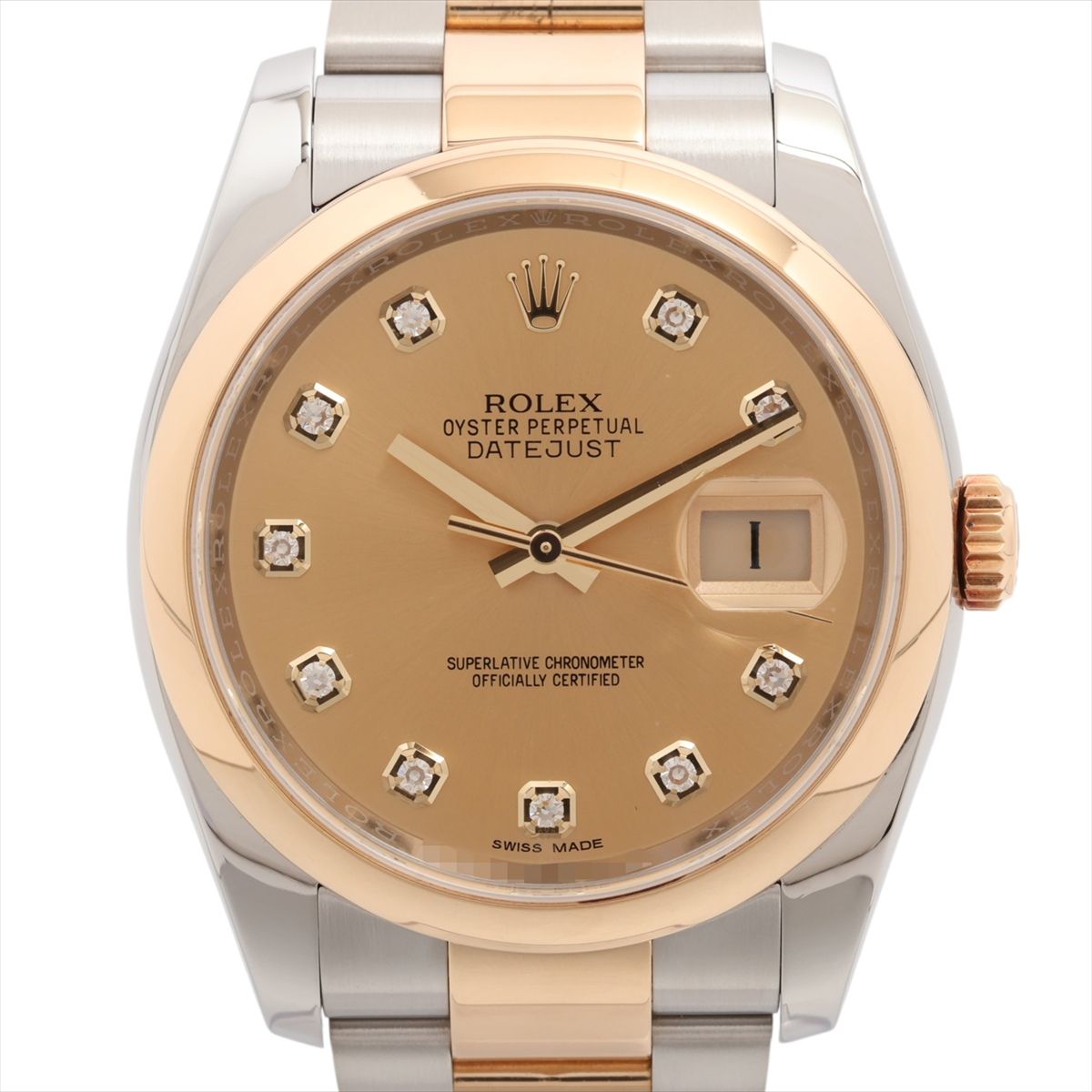 【中古】ロレックス デイトジャスト36 116203G SS×YG SS×YG AT シャンパン文字 ...