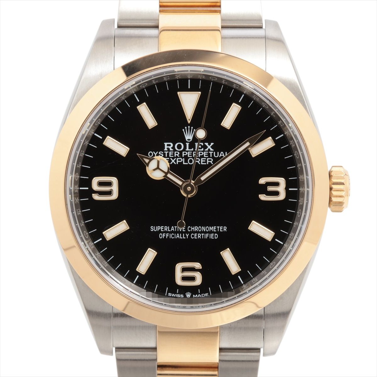 【中古】ロレックス エクスプローラー36 124273 SS×YG SS×YG AT ブラック文字盤