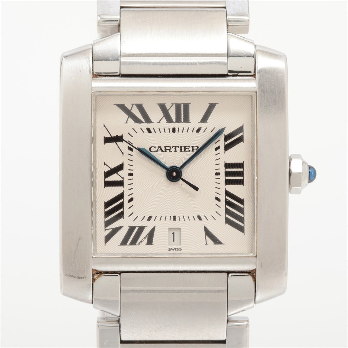 【中古】カルティエ タンクフランセーズ W51002Q3 SS SS AT シルバー文字盤 あまりごま3