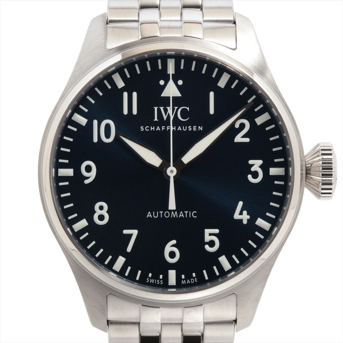 【中古】IWC ビッグ パイロット ウォッチ 43 IW329304 SS SS AT ブルー文字盤