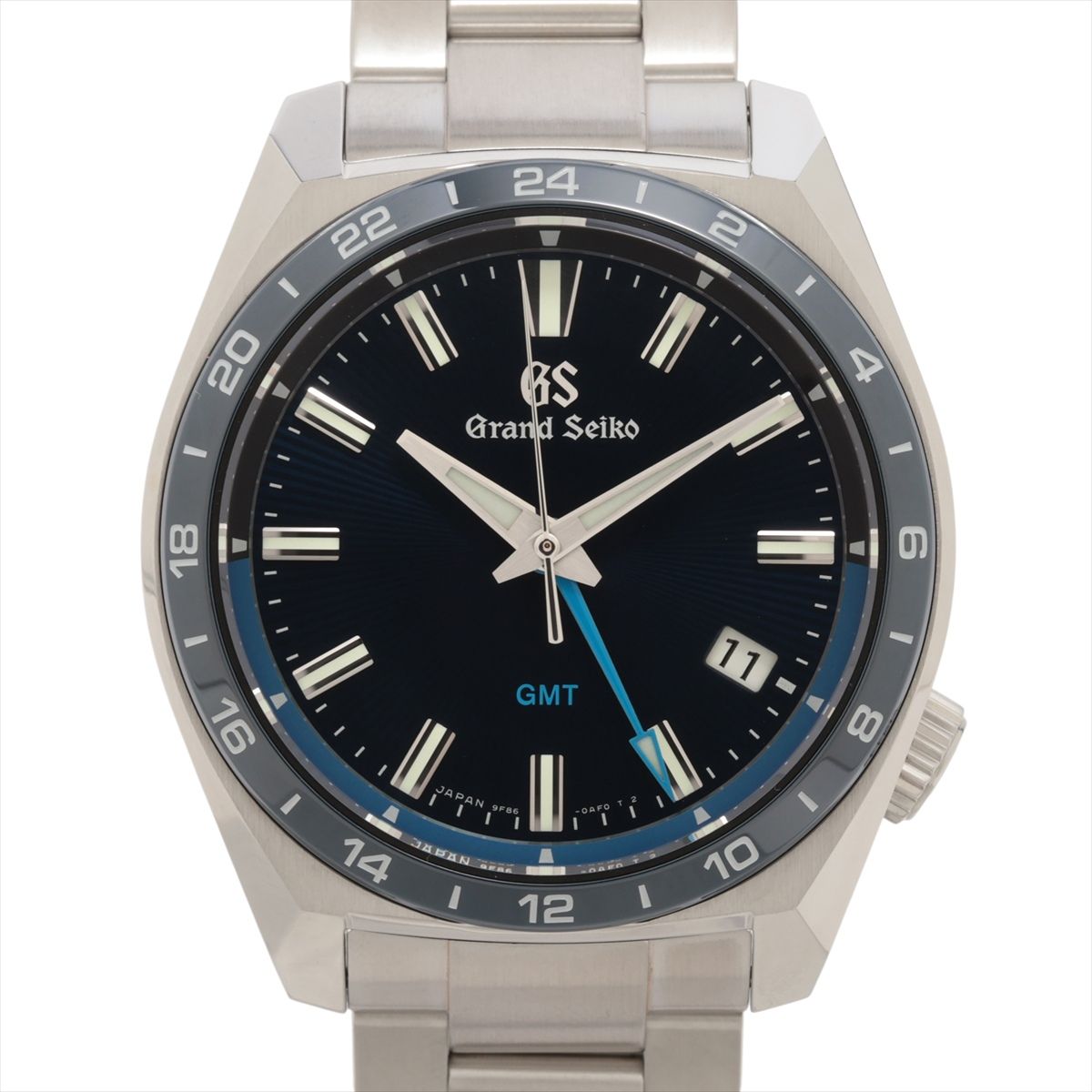 【中古】グランドセイコー スポーツコレクション GMT SBGN021 SS SS QZ ブルー文字盤