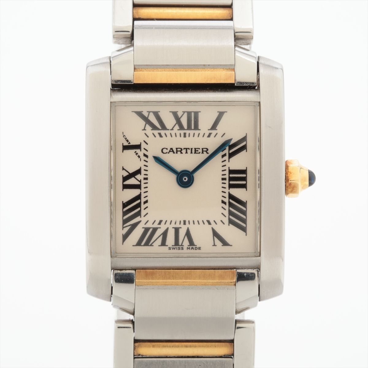 【中古】カルティエ タンクフランセーズSM W51007Q4 SS×YG SS×YG QZ アイボリー文字盤 あまりごま2