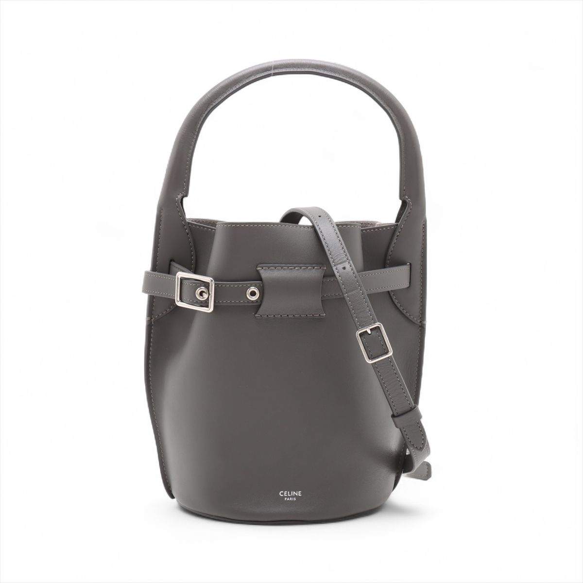 良品 CELINE セリーヌ ガンチーニ レザー 2WAY ハンド ショルダー バッグ グレージュ レディース k2603 セリーヌ ラゲージ ナノショッパー レザー 2WAYハンドバッグ