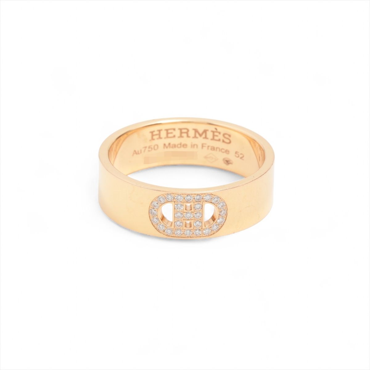 樂天商城 - 【中古】エルメス Hダンクル ダイヤ リング 750(PG) 5.1g 52