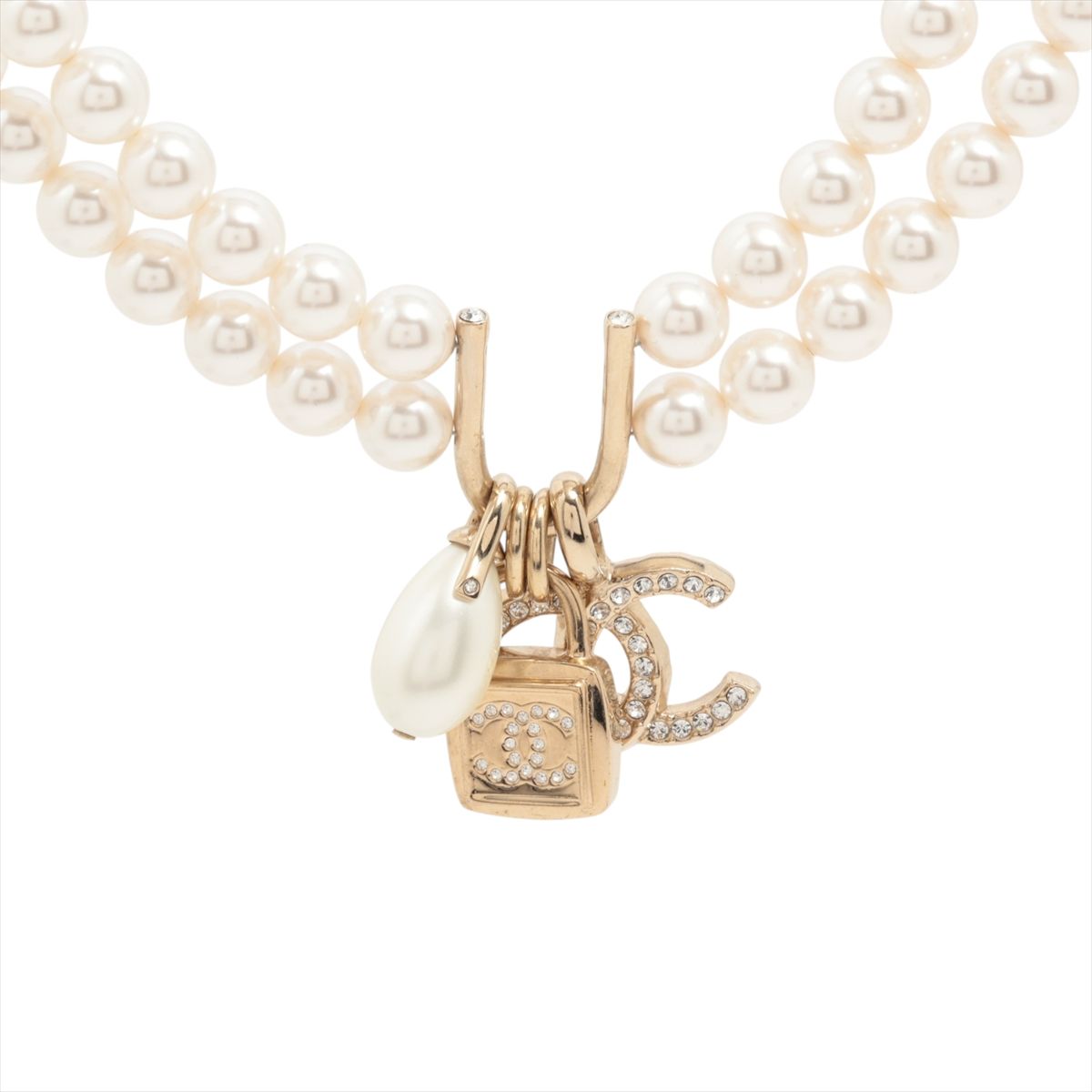 ✴︎CHANEL✴︎シャネル✴︎ネックレス2連パール&ゴールド色