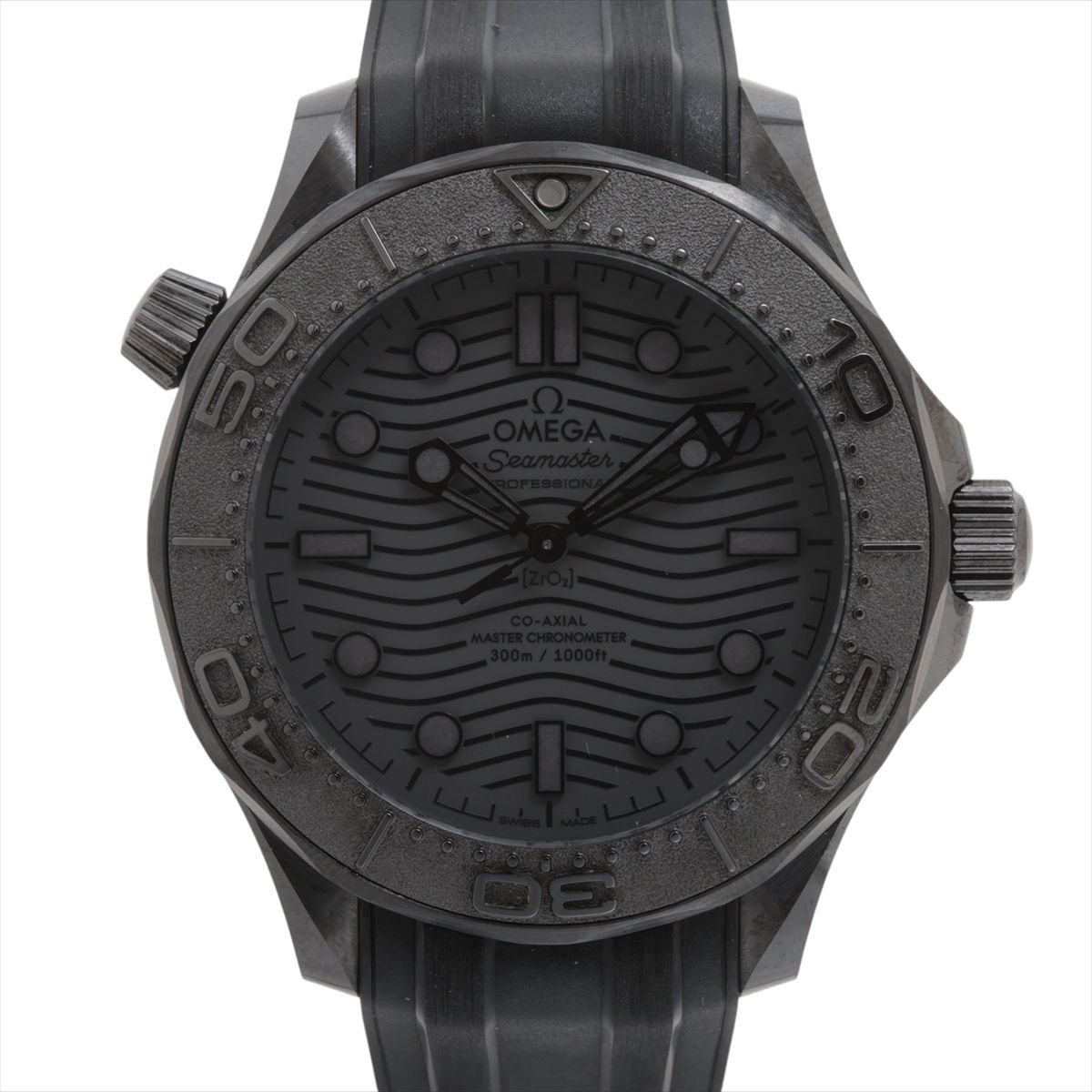 【中古】オメガ シーマスター プロフェッショナル ダイバー 300M コーアクシャル マスタークロノメーター 210.92.44.20.01.003 CE CE×ラバー AT ブラック文字盤 ブラック ブラッ﻿ク
