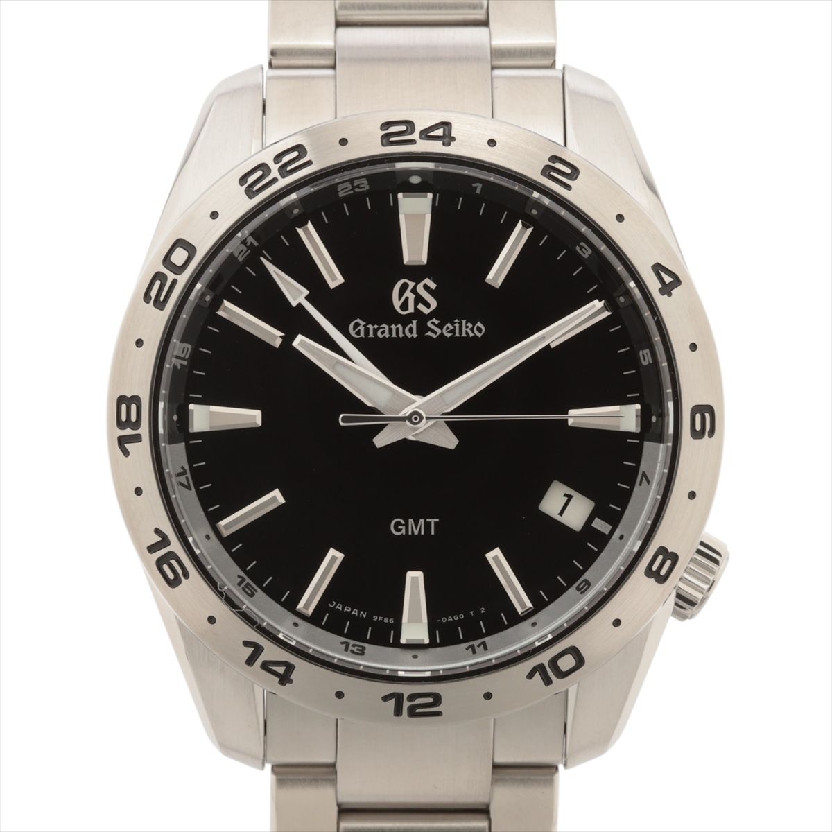 【中古】グランドセイコー スポーツコレクション GMT SBGN027 SS SS QZ ブラック文字盤