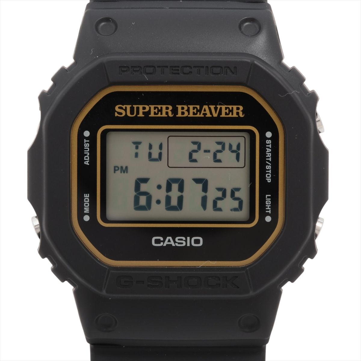 乐天商城 - 【中古】カシオ Gショック SUPER BEAVERコラボレーションモデル DW-5600SB23-1JR SS×ラバー SS×ラバー QZ デジタル文字盤