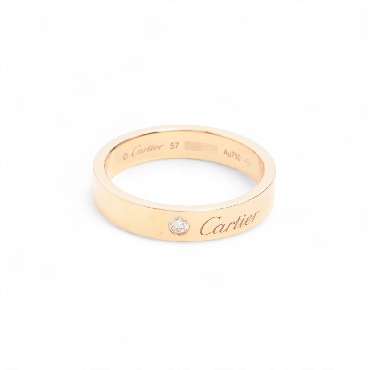 【中古】カルティエ ウェディング 1P ダイヤ リング 750(PG) 5.5g 57