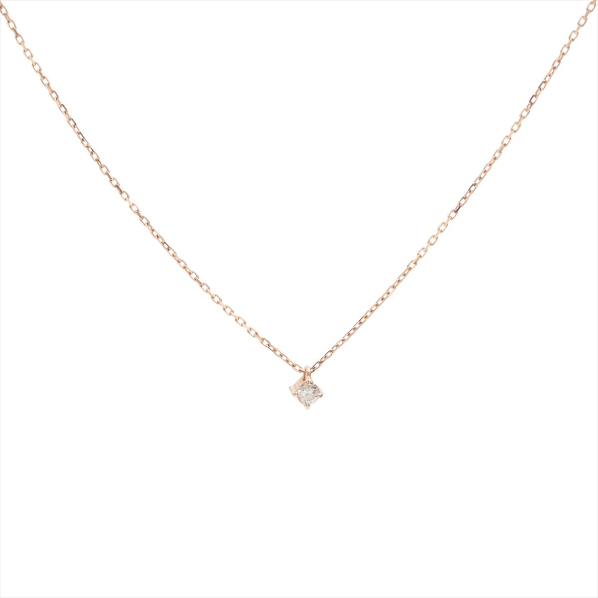 乐天商城 - 【中古】エテ ダイヤ ネックレス K10(PG) 0.7g