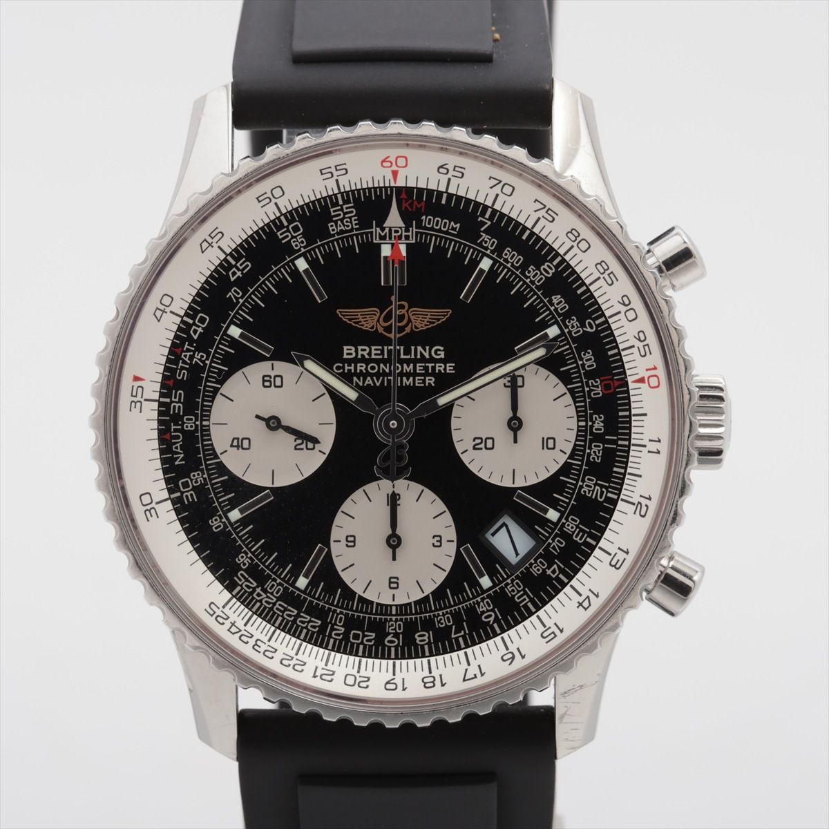 【中古】ブライトリング ナビタイマー A232B35NP SS SS×ラバー AT ブラック文字盤