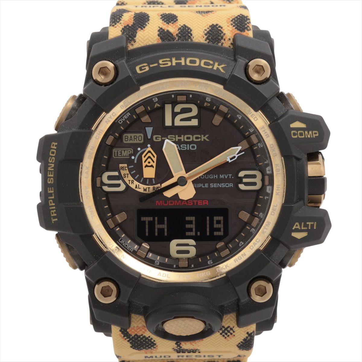 SWATCH - 【中古】カシオ Gショック GWG-1000WLP-1AJR SS SS×ラバー ソーラー ブラック文字盤 MASTER OF G-LAND MUDMASTER LOVE THE SEA AND THE EARTH WILDLIFE PROMISING コラボレーションモデル