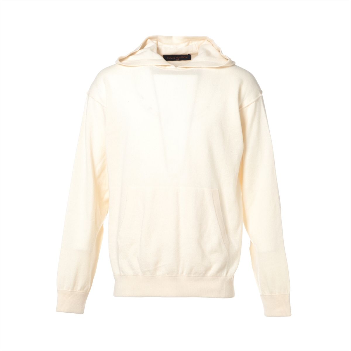 ヴィトン 20SS カシミヤ×シルク×ナイロン パーカー M メンズ アイボリー RM201Q ニットパーカー インサイドアウト