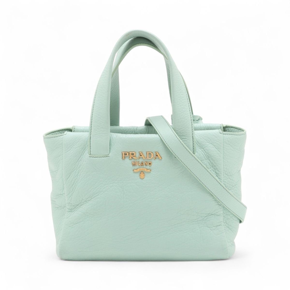 PRADA プラダ トートバッグ ギャラ付き リボン ゴールドロゴ