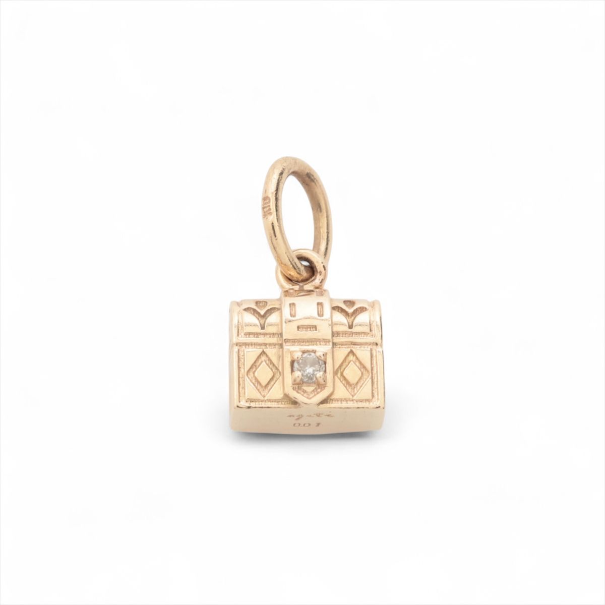 樂天商城 - 【中古】アガット ダイヤ ネックレストップ K10(YG) 1.0g 0.01