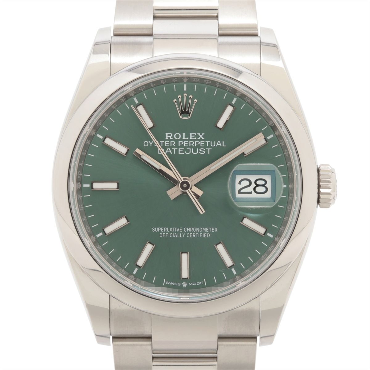 FRANCK MULLER - 【中古】ロレックス デイトジャスト36 126200 SS SS AT ミントグリーン文字盤