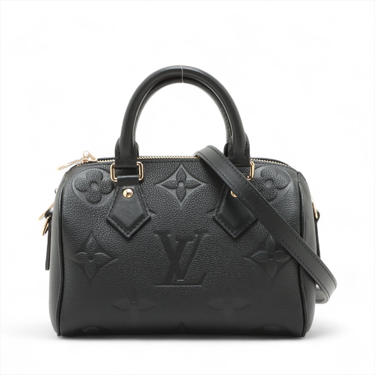 LOUIS VUITTON - 【中古】ヴィトン モノグラム アンプラント スピーディ バンドリエール20 M58953 ブラック RFID反応あり