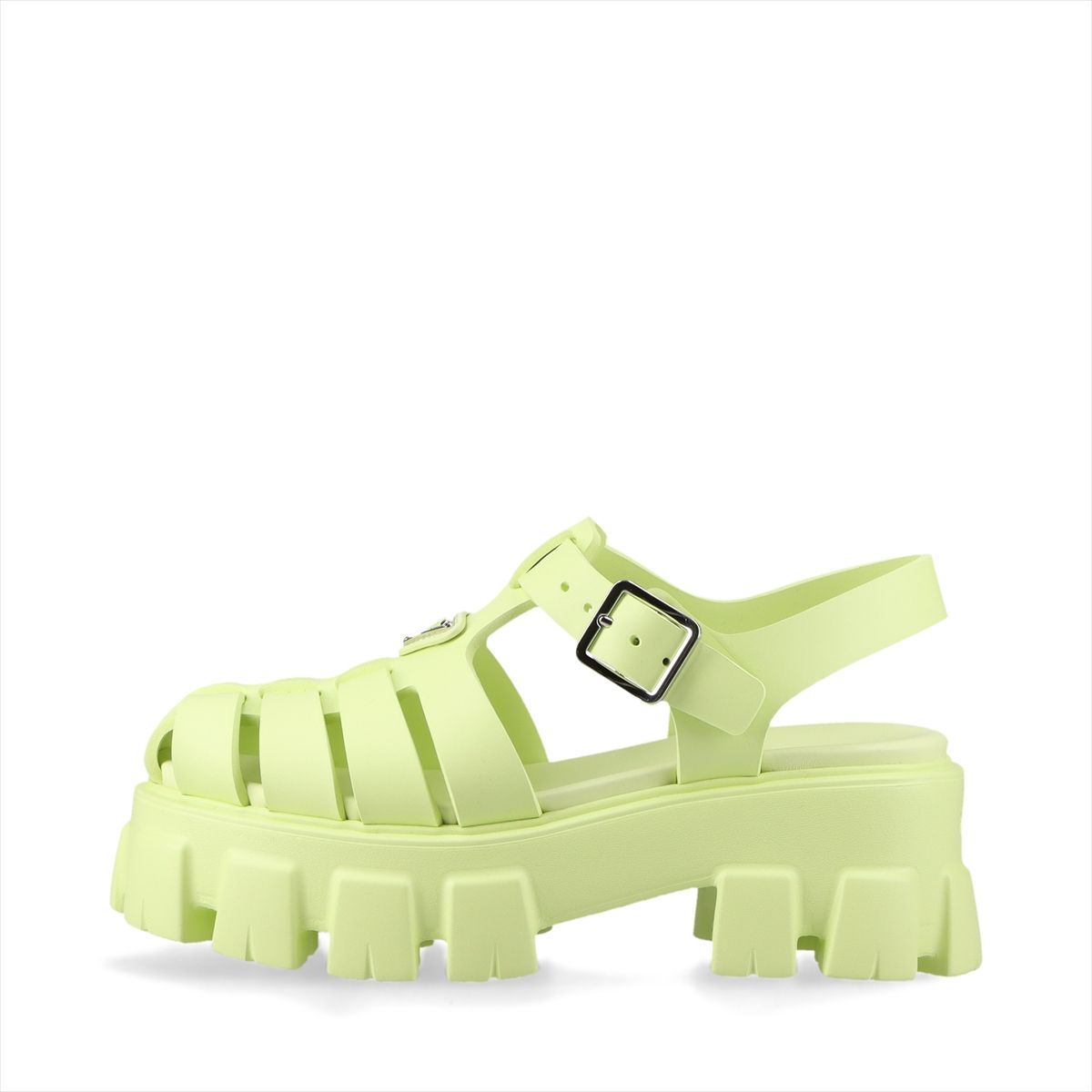 本日限定値下げPRADA モノリス サンダル 37 ピンク 美品 ラバー PRADA(プラダ) 2X3083 モノリス ラバーサンダル グリーン｜【公式