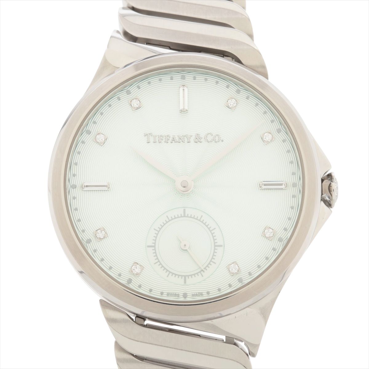 FRANCK MULLER - 【中古】ティファニー メトロ 3 ハンド 34mm 60874980 SS SS AT アイスブルー文字盤